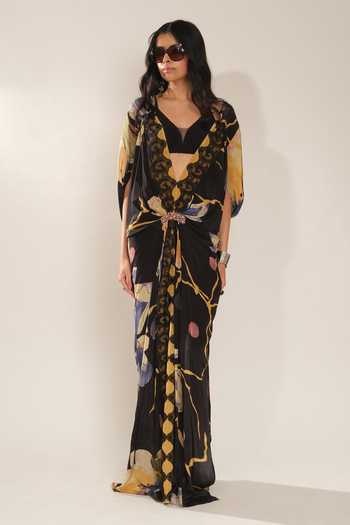 Esha L Amin Floral Print Kaftan 