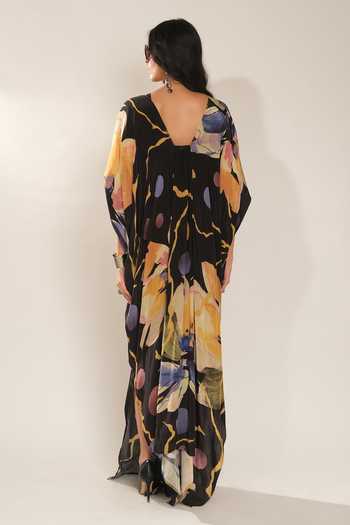 Esha L Amin Floral Print Kaftan 