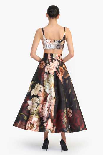 Gauri & Nainika Dutch Floral Print Crop Top 