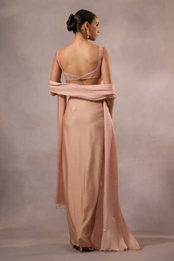 One Knot One By Ashna Hand Embroidered Blouse & Skirt Set 