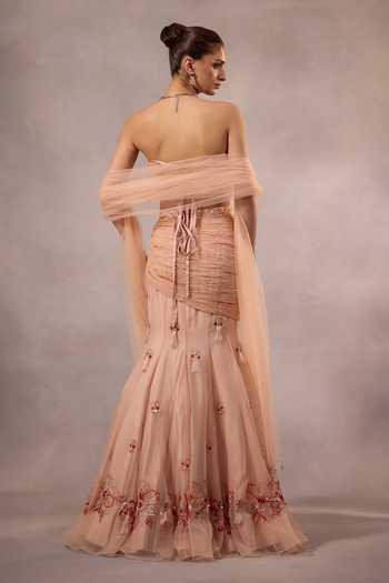 One Knot One By Ashna Hand Embroidered Lehenga Set 