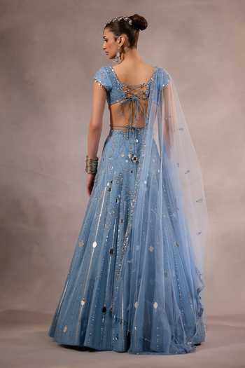One Knot One By Ashna Hand Embroidered Lehenga Set 