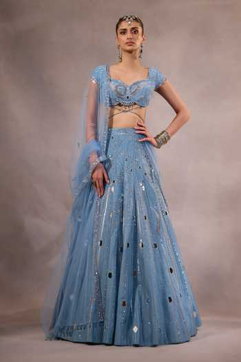 One Knot One By Ashna Hand Embroidered Lehenga Set 