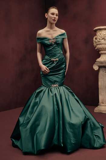 Gauri & Nainika Off Shoulder Mermaid Gown 