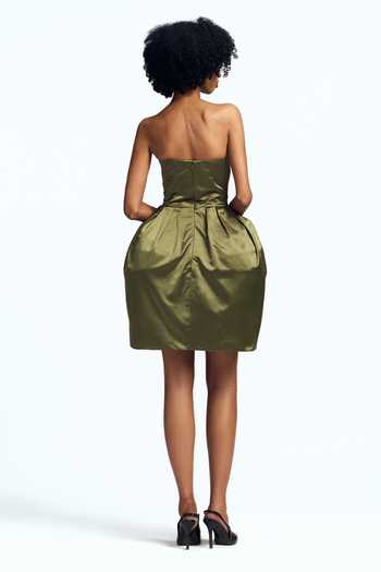 Gauri & Nainika Sculpted Strapless Mini Dress
