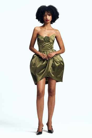 Gauri & Nainika Sculpted Strapless Mini Dress