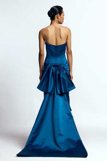 Gauri & Nainika Structured Draped Column Gown