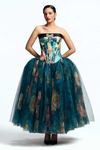 Gauri & Nainika Panelled Corseted Dress