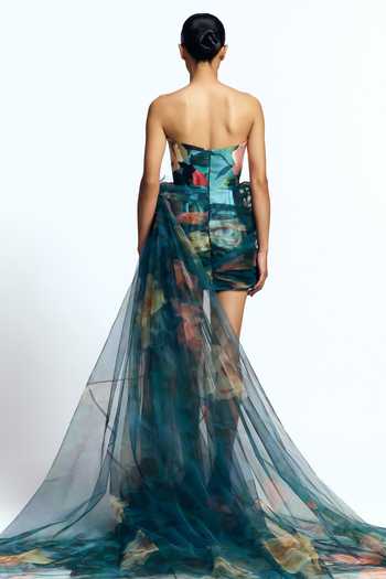 Gauri & Nainika Strapless Bow Mini Dress