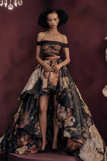 Gauri & Nainika Dutch Floral Print Dress