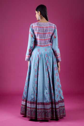 Samyukta Singhania Floral Print Anarkali & Dupatta Set 