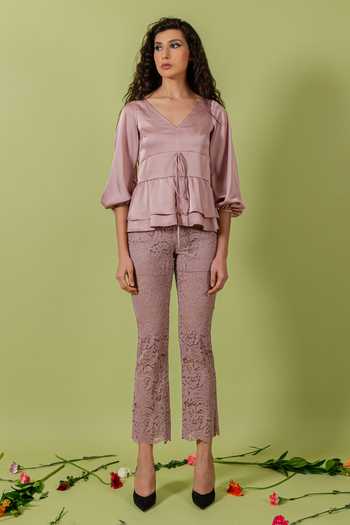 Swatee Singh Layered Hem Top With Pant 