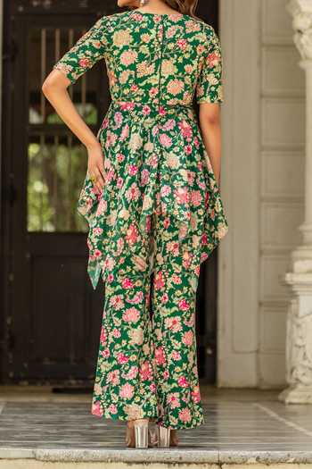 Damoiselle Royal Lotus Peplum Set For Kids