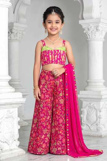 Damoiselle Gulbahaar Mirrorwork Coord Set For Kids
