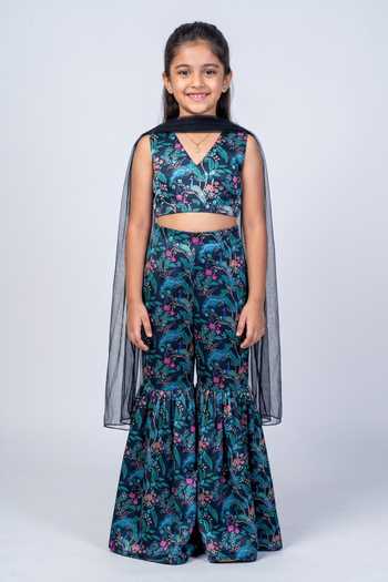 Damoiselle Midnight Peacock Charm Coord Set For Kids
