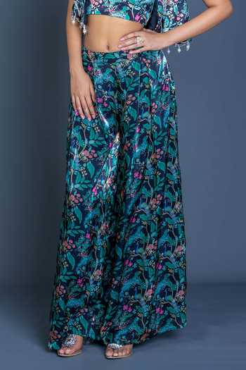 Buy_Damoiselle_Black Midnight Grove Three-piece Coord Set For Kids_Online_at_Aza_Fashions