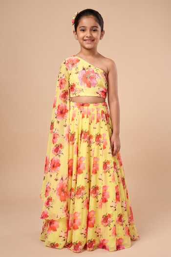 Damoiselle Soleil Bloom Printed Lehenga Set For Kids