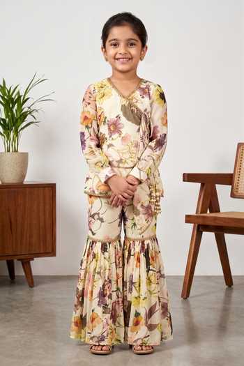 Damoiselle Dori Petal Printed Co-ord Pant Set For Kids