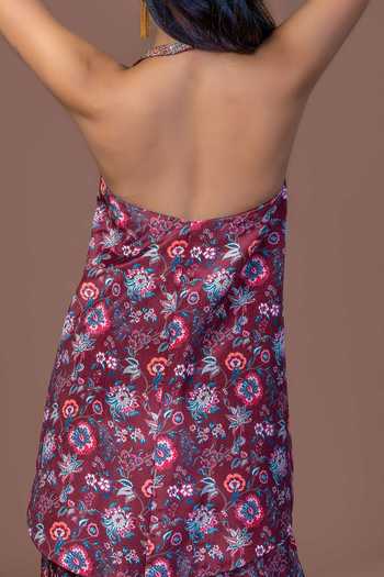Damoiselle Garnet Glimmer Halter Coord Set For Kids