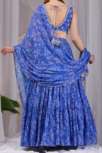 Damoiselle Dori Neel Printed Lehenga Set For Kids