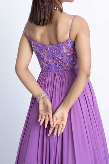 Damoiselle Embroidered Anarkali Set With Dupatta For Kids