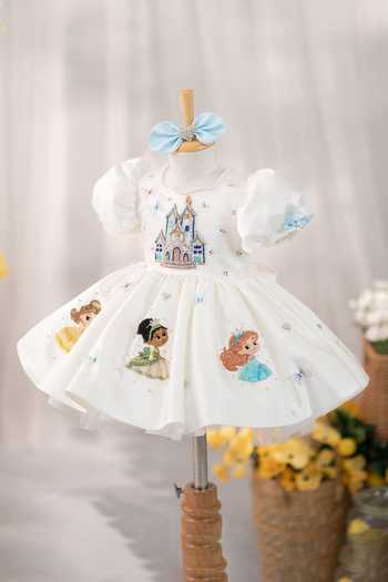 Ruchika Lath Label Princess Dress With Hair Accessory 