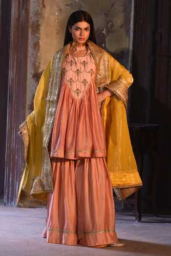 Shorshe Clothing Amaal Bordered Tissue Dupatta 