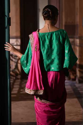 Shorshe Clothing Chandphool Brocade Kaftan Top