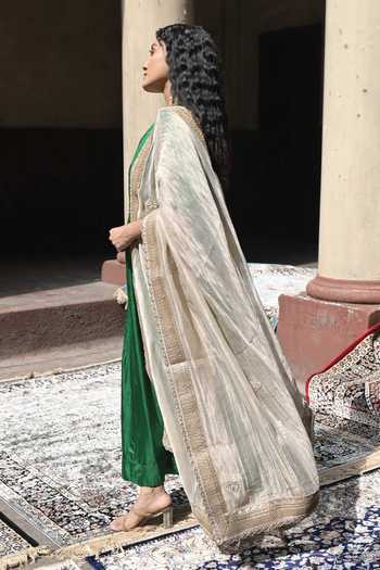 Shorshe Clothing Handwoven Chanderi Silk Dupatta 