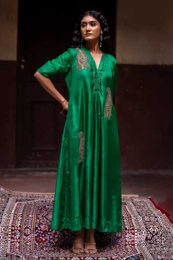 Shorshe Clothing Shaheen Patchwork Embellished Kurta