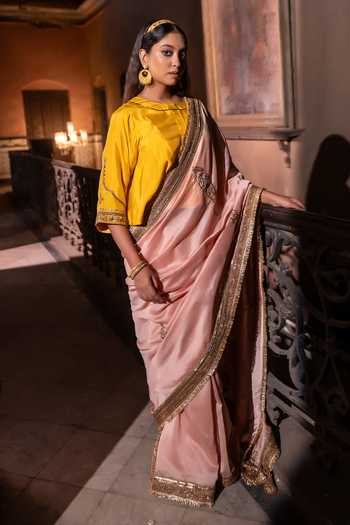 Shorshe Clothing Turkish Ashoka Chanderi Saree