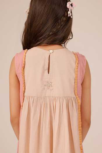OurDve Pink Cotton Merry Embroidered Frill Dress Online at Aza Fashions OurDve_Pink Cotton Merry Embroidered Frill Dress _Online_at_Aza_Fashions