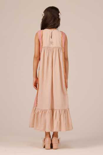 OurDve Merry Berry Embroidered Frill Dress 