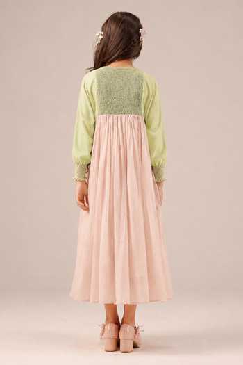 OurDve Beach Babe Smocked Textured Dress 