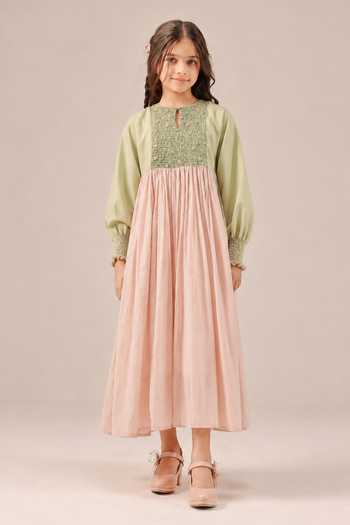 OurDve Beach Babe Smocked Textured Dress 