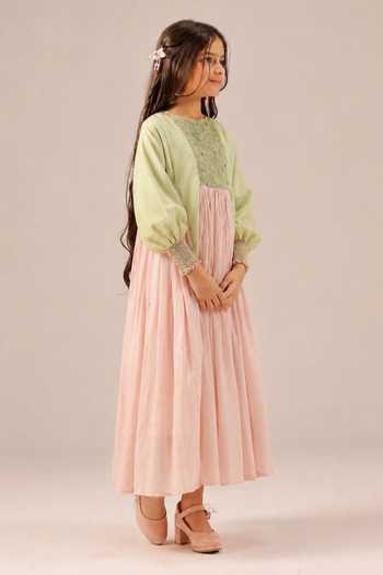 OurDve Pink Linen Beach Babe Smocked Textured Dress Online at Aza Fashions OurDve_Pink Linen Beach Babe Smocked Textured Dress _Online_at_Aza_Fashions
