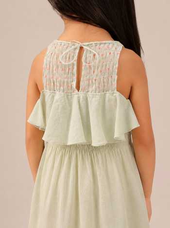 OurDve Palm Pop Smocked Halter Neck Dress 