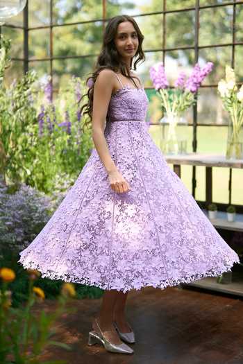 Shop_Dash And Dot_Purple Viscose Square Neck Corded Lace Midi Dress 