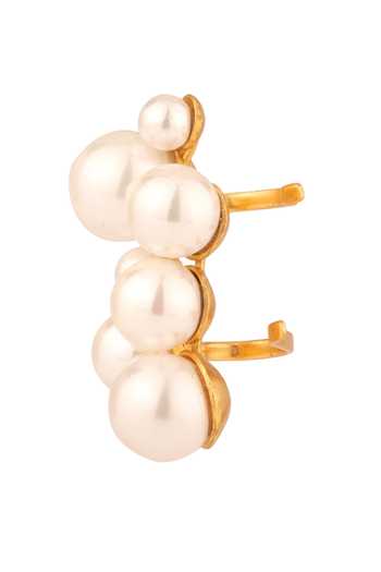 Buy_Anaash_White Pearls Bunch Ear Cuff - Single Piece _Online_at_Aza_Fashions