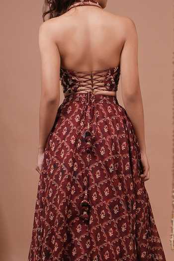 Ahi Clothing Bandhani Print Top With Lehenga For Kids