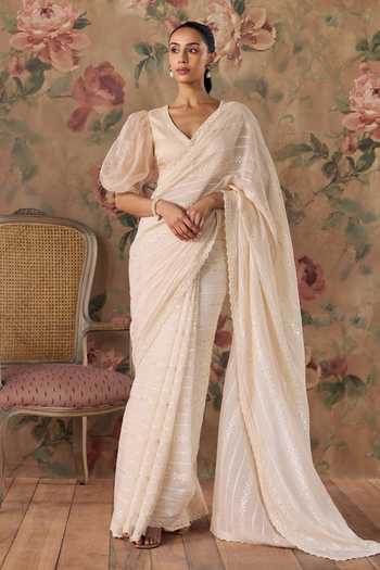 Kritika Dawar Nisa Hand Embroidered Saree & Blouse Set