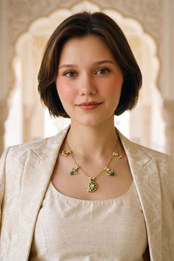 Buy_Amaara Jewels_Multi Color Reversible Teardrop Choker And Earrings Set _Online_at_Aza_Fashions