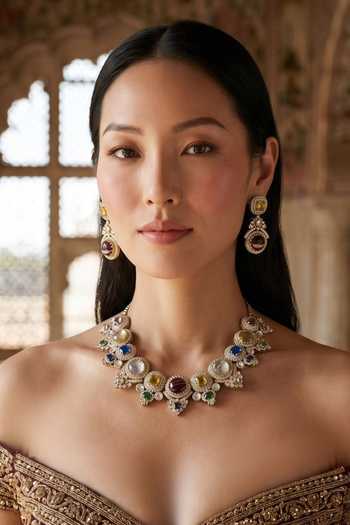 Amaara Jewels Florentine Jewel Bloom Necklace Set 