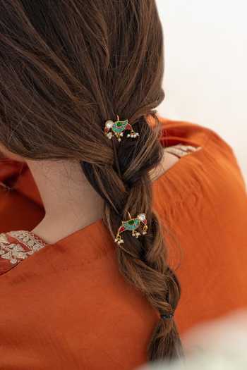 Do Taara Parrot Shaped Braid Pin 