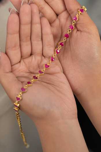 Do Taara Pink Kundan Embellished Necklace 