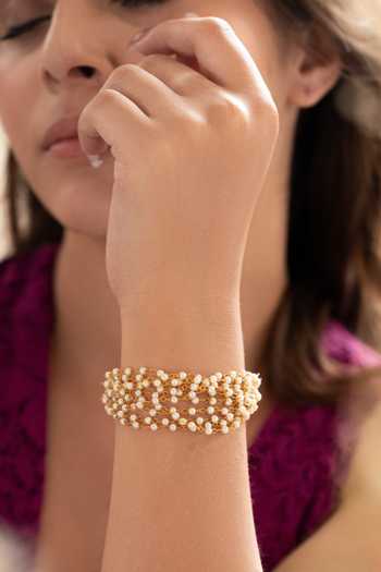 Do Taara Pearls Embellished Bracelet