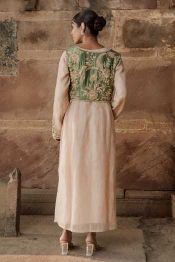 Eraaya by Ratika J Hand Embroidered Jacket With Dress 