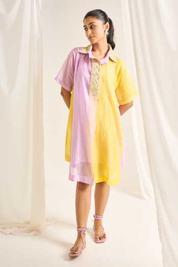 Himani Punatar Colorblock Shirt Dress  