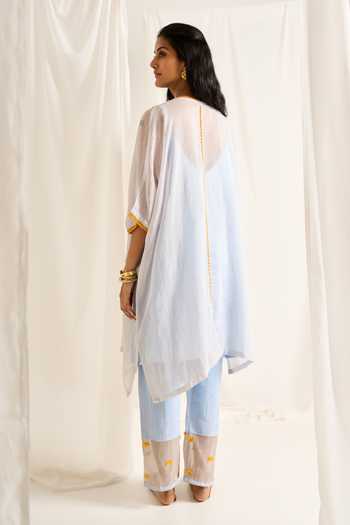 Himani Punatar Geometric Embroidered Kaftan & Pant Set 
