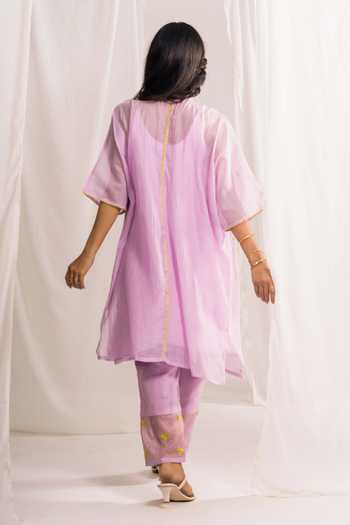 Himani Punatar Geometric Pintucked Kaftan Set 